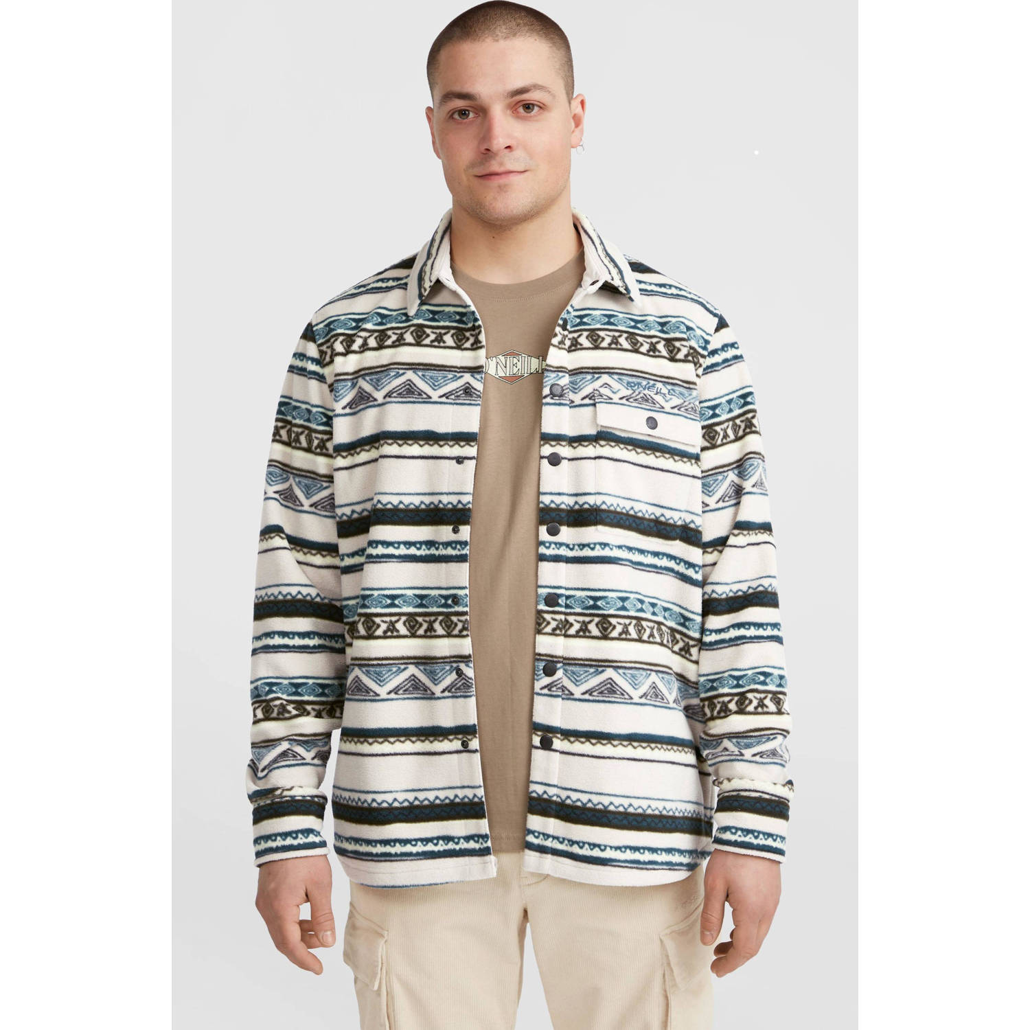 O'Neill geruit overhemd beige