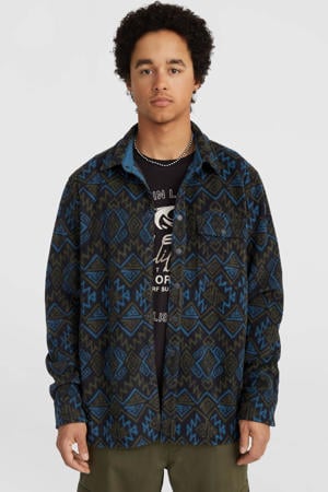 geruit overhemd black retro ikat