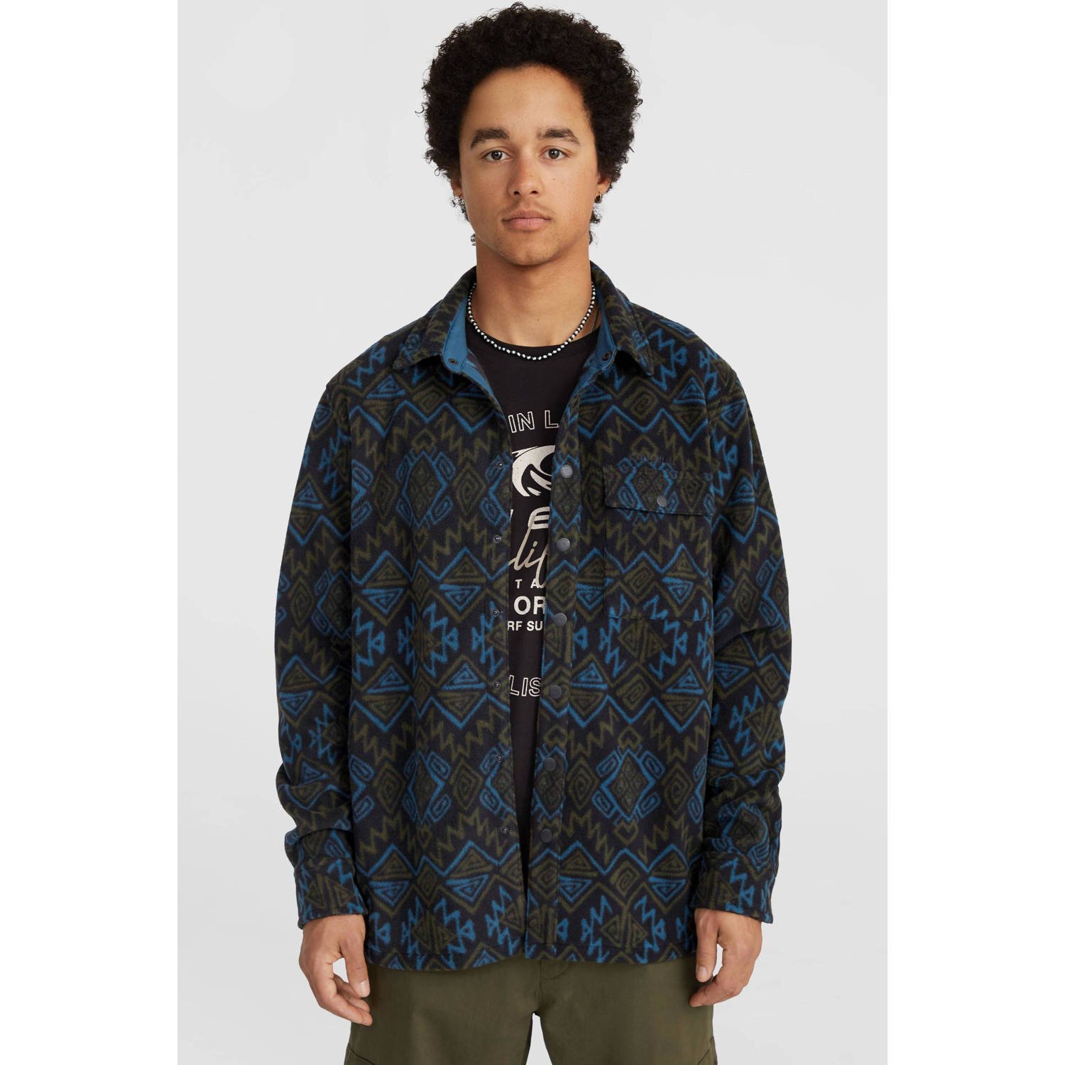O'Neill geruit overhemd black retro ikat