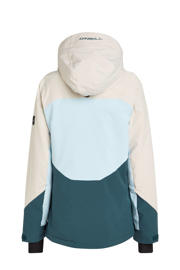 thumbnail: Beige, lichtblauw en petrolkleurige dames O'Neill ski-jack CARBONITE van polyester met capuchon en ritssluiting