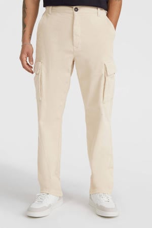 corduroy loose fit cargobroek ecru
