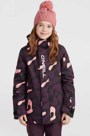 ski-jas donkerpaars/zwart/roze