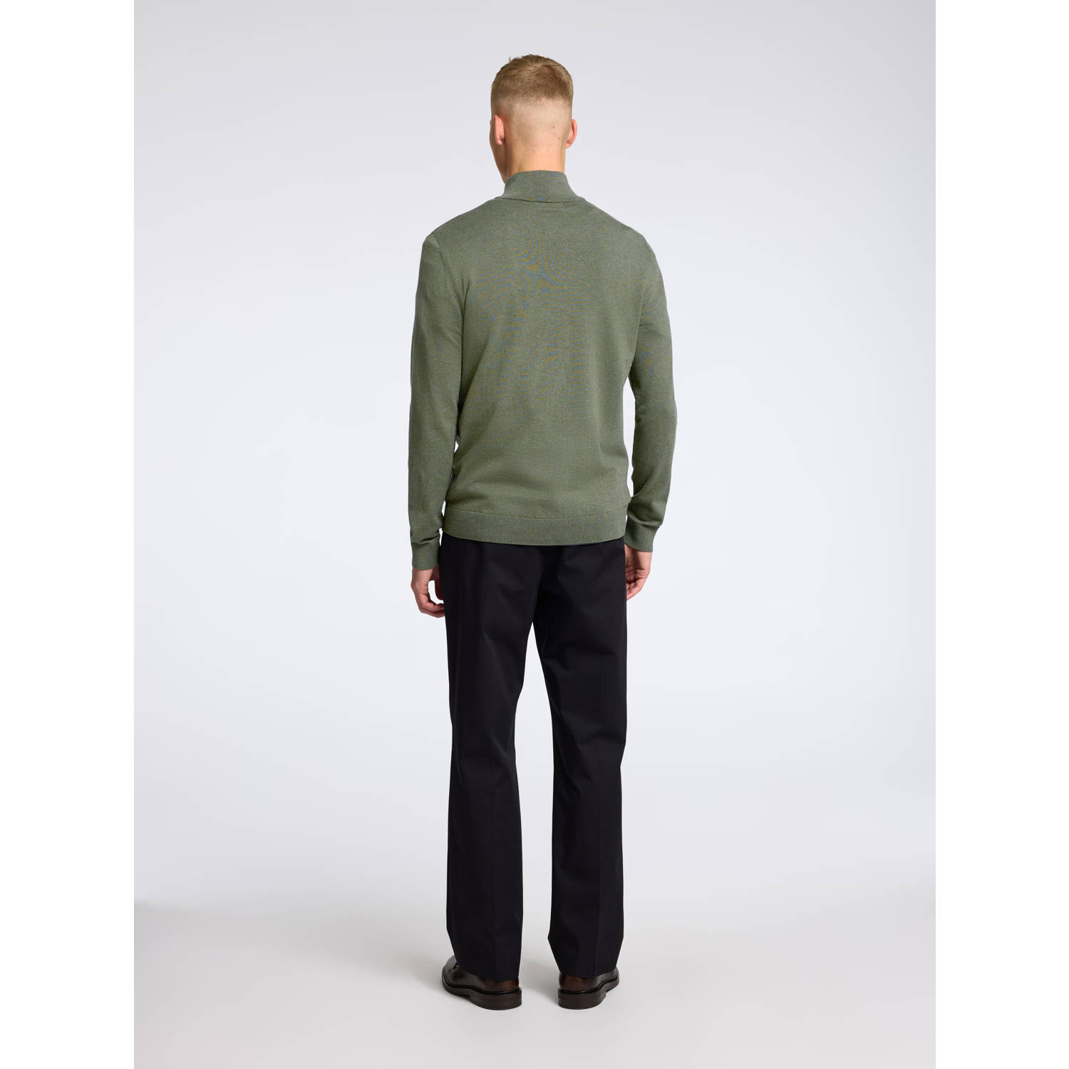 SELECTED HOMME gemêleerde trui SLHBERG groen
