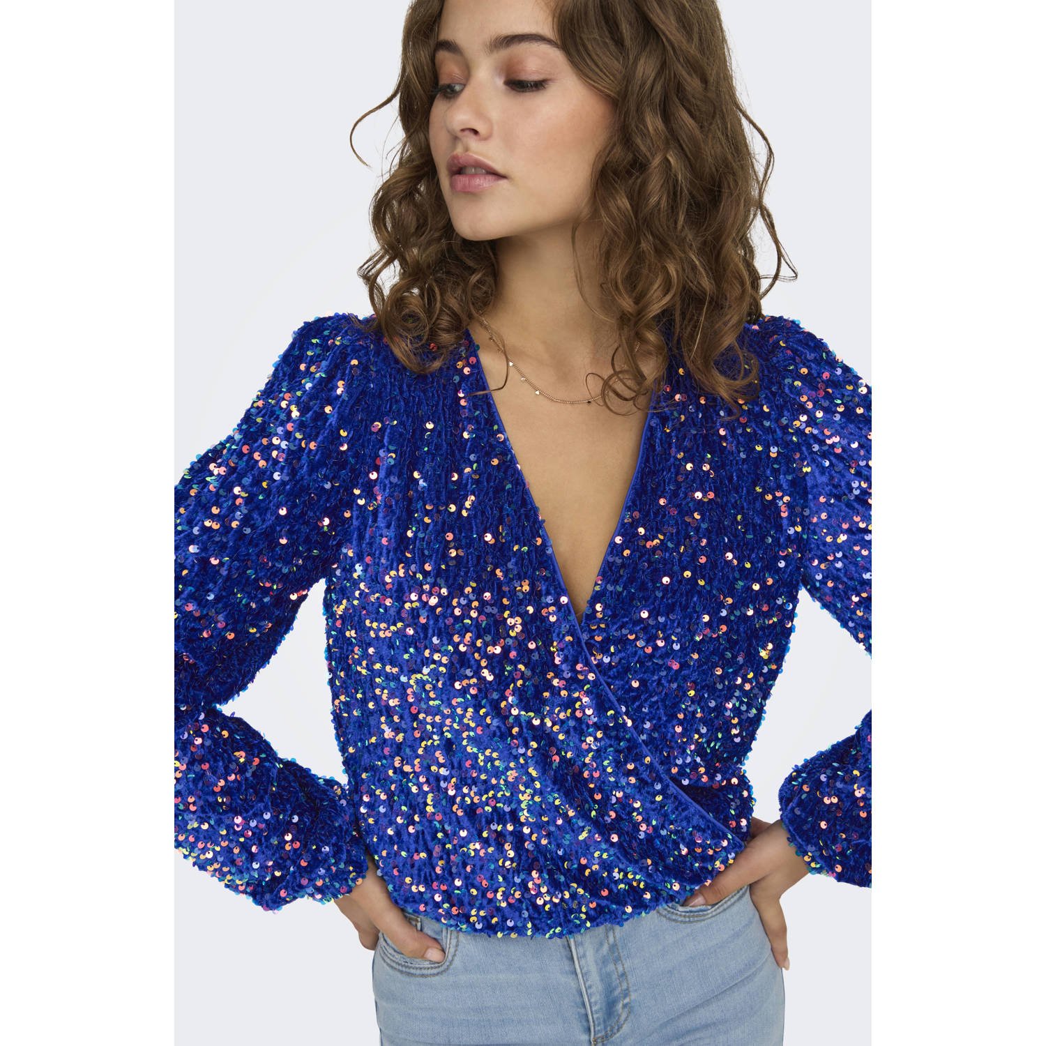 ONLY top ONLANIKA blauw