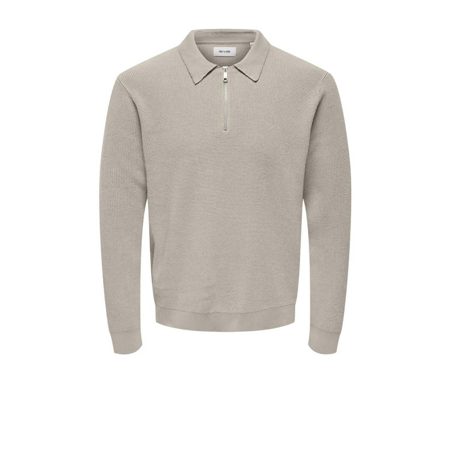 Only & Sons Gebreide pullover met korte ritssluiting model 'MATTEO'