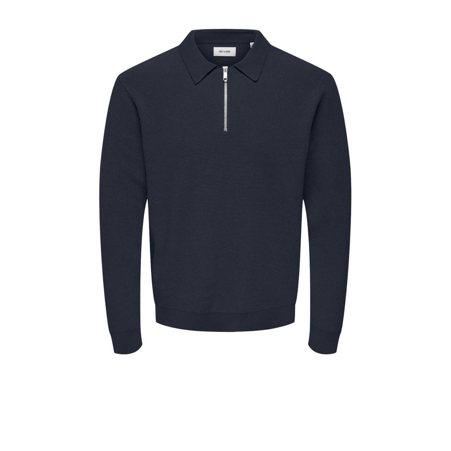 Only & Sons Gebreide pullover met korte ritssluiting model 'MATTEO'