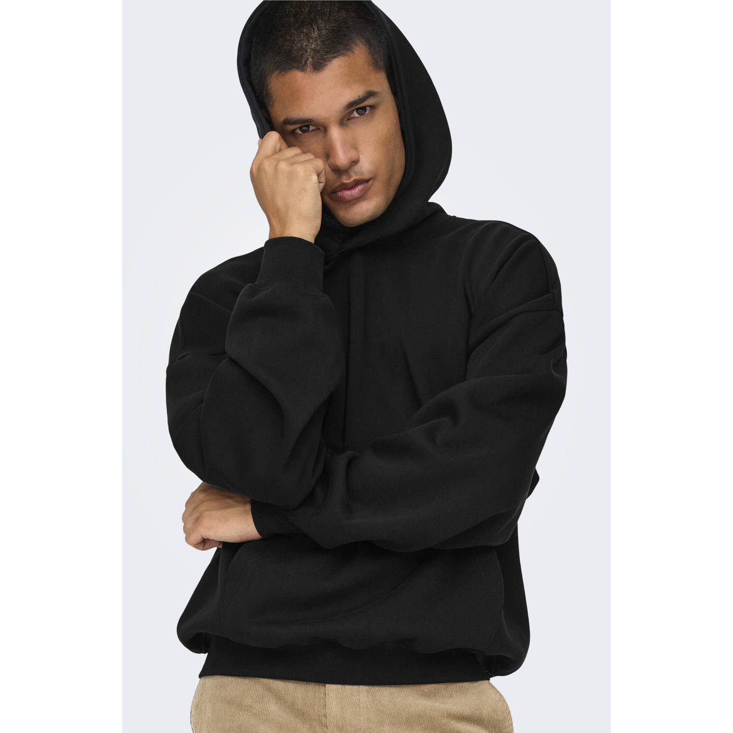 ONLY & SONS hoodie zwart