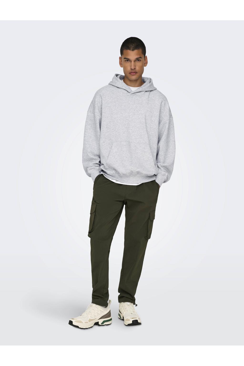 ONLY & SONS hoodie lONSTURNER lichtgrijs