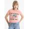 Me & My Monkey T-shirt met printopdruk koraalrood