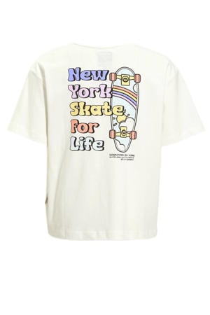 oversized T-shirt met printopdruk wit