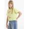 Me & My Monkey boxy T-shirt met printopdruk limegroen