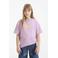 Me & My Monkey oversized T-shirt met printopdruk paars
