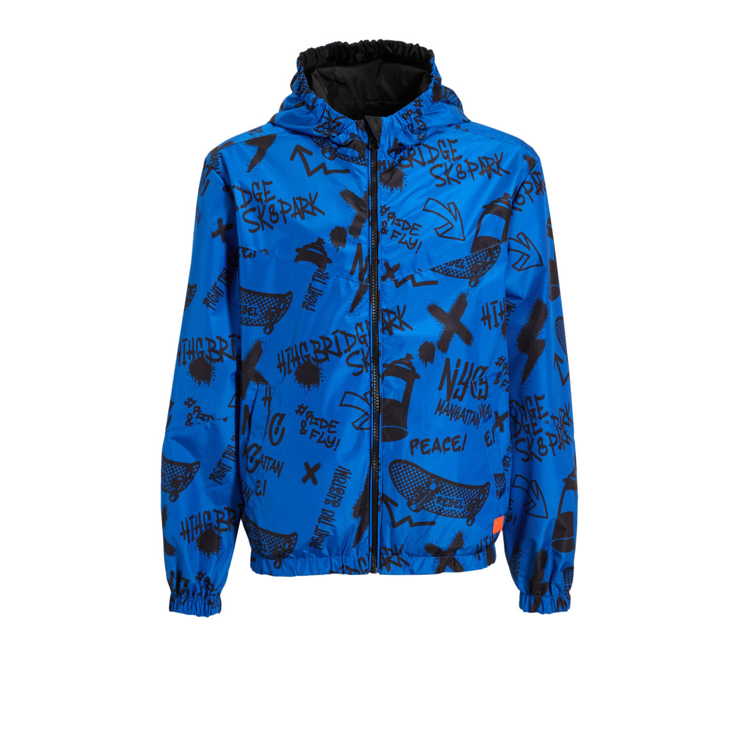Orange Stars reversible jacket blauw