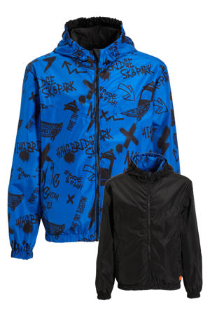 reversible jacket blauw