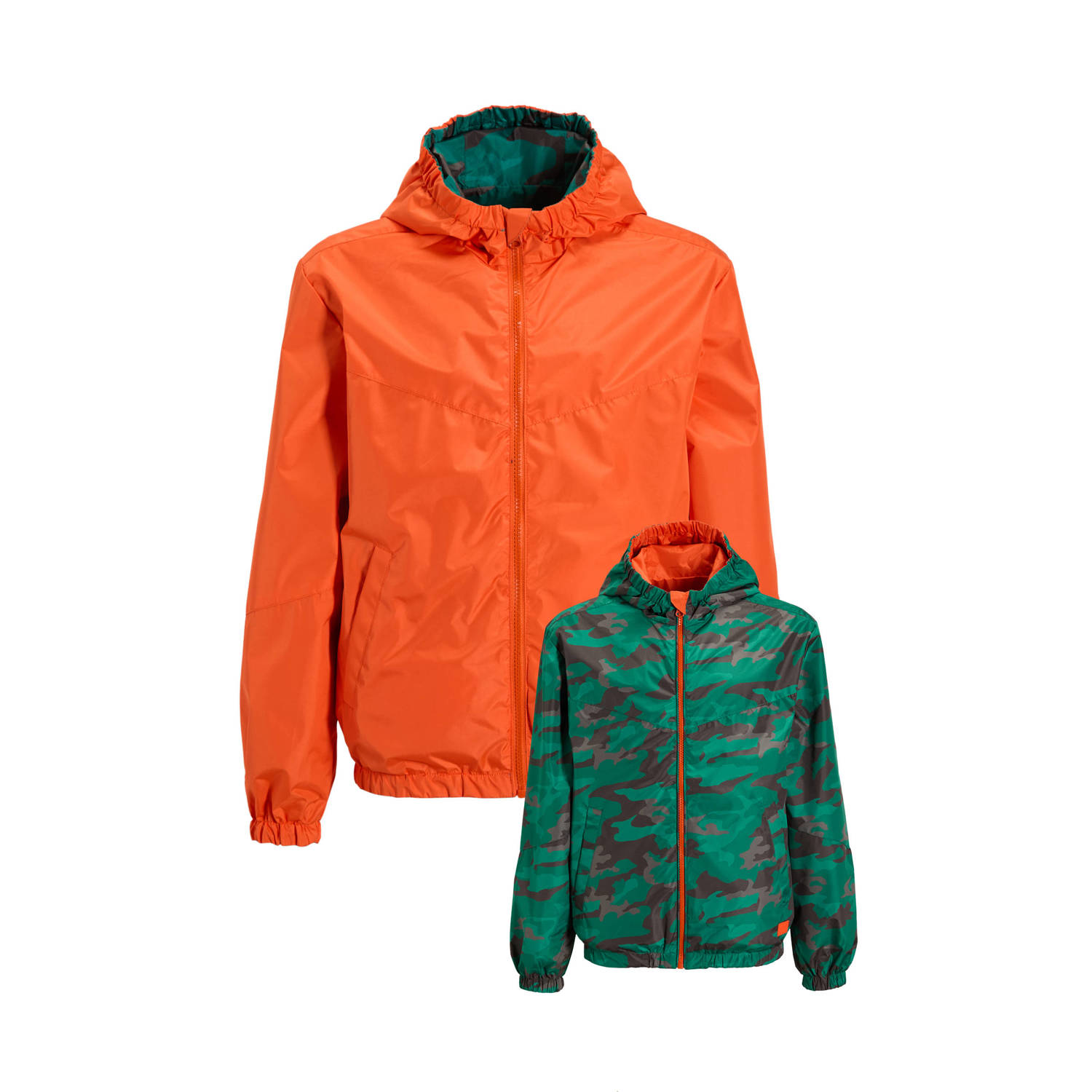 Orange Stars reversible jacket camo