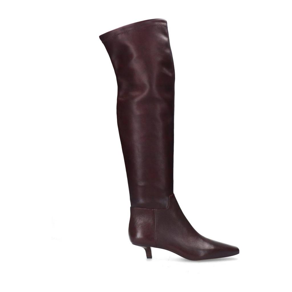 Bordeaux dames Sacha leren overknee laarzen van leather and synthetic