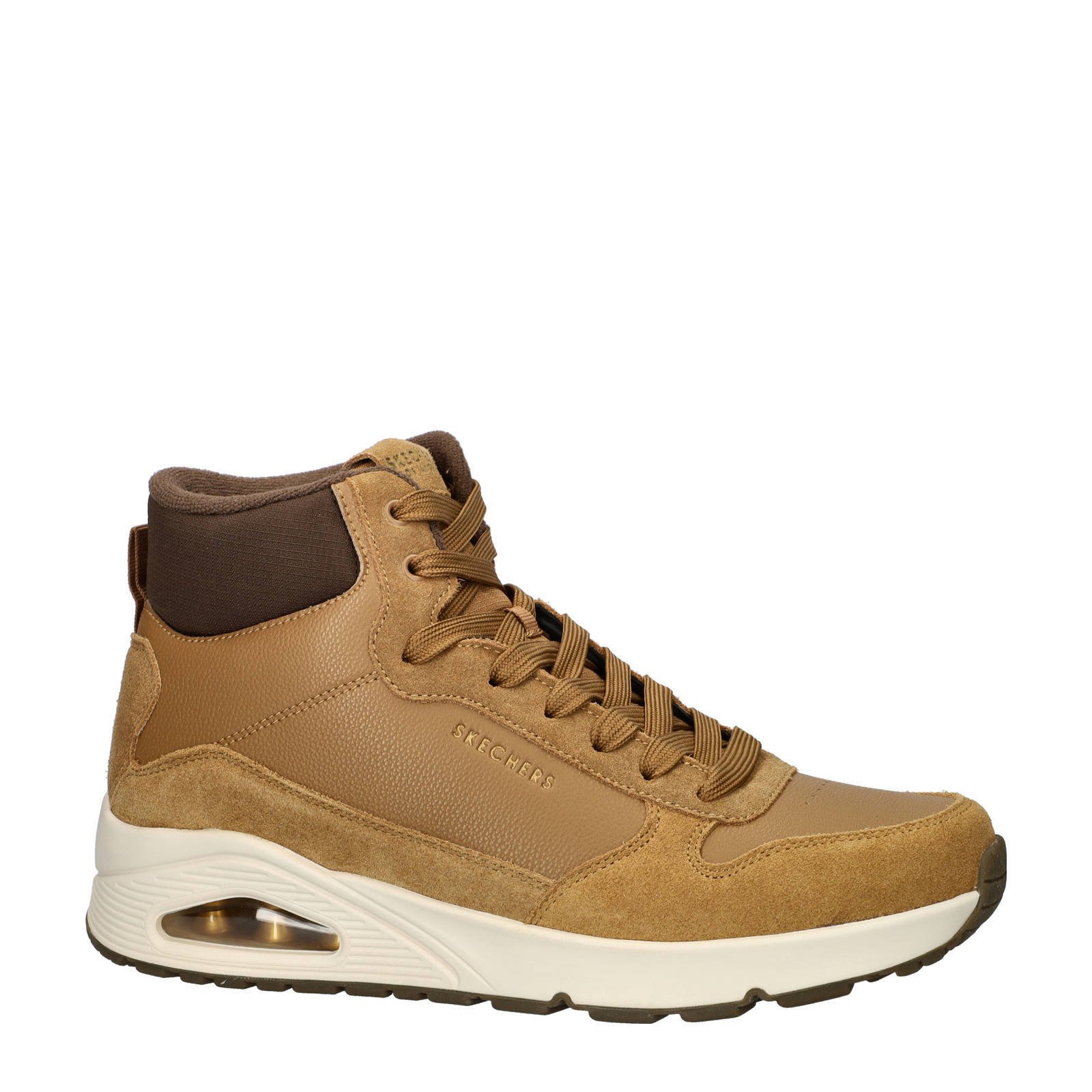 Skechers Uno Stacre Mid sneakers cognac wehkamp