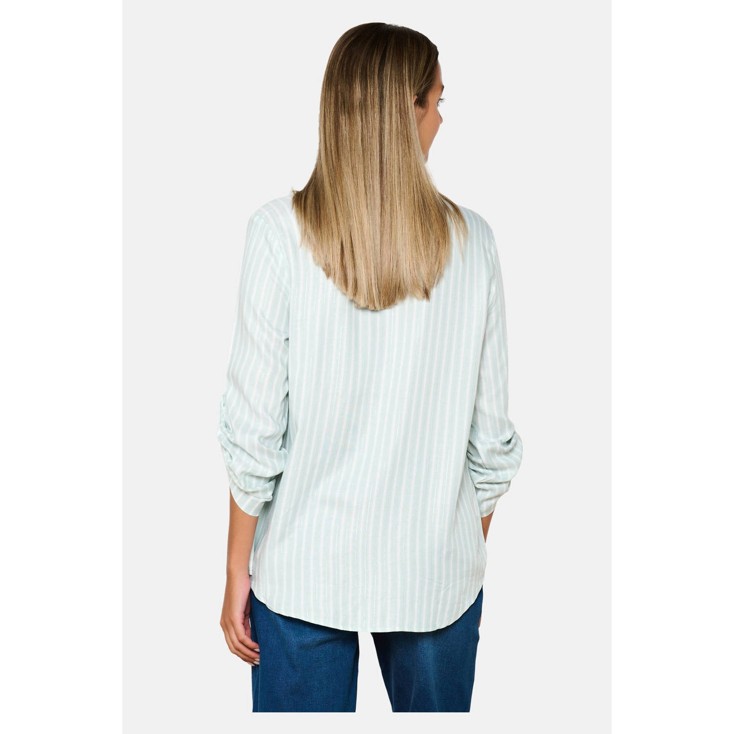 LOLALIZA gestreepte blouse lichtkaki