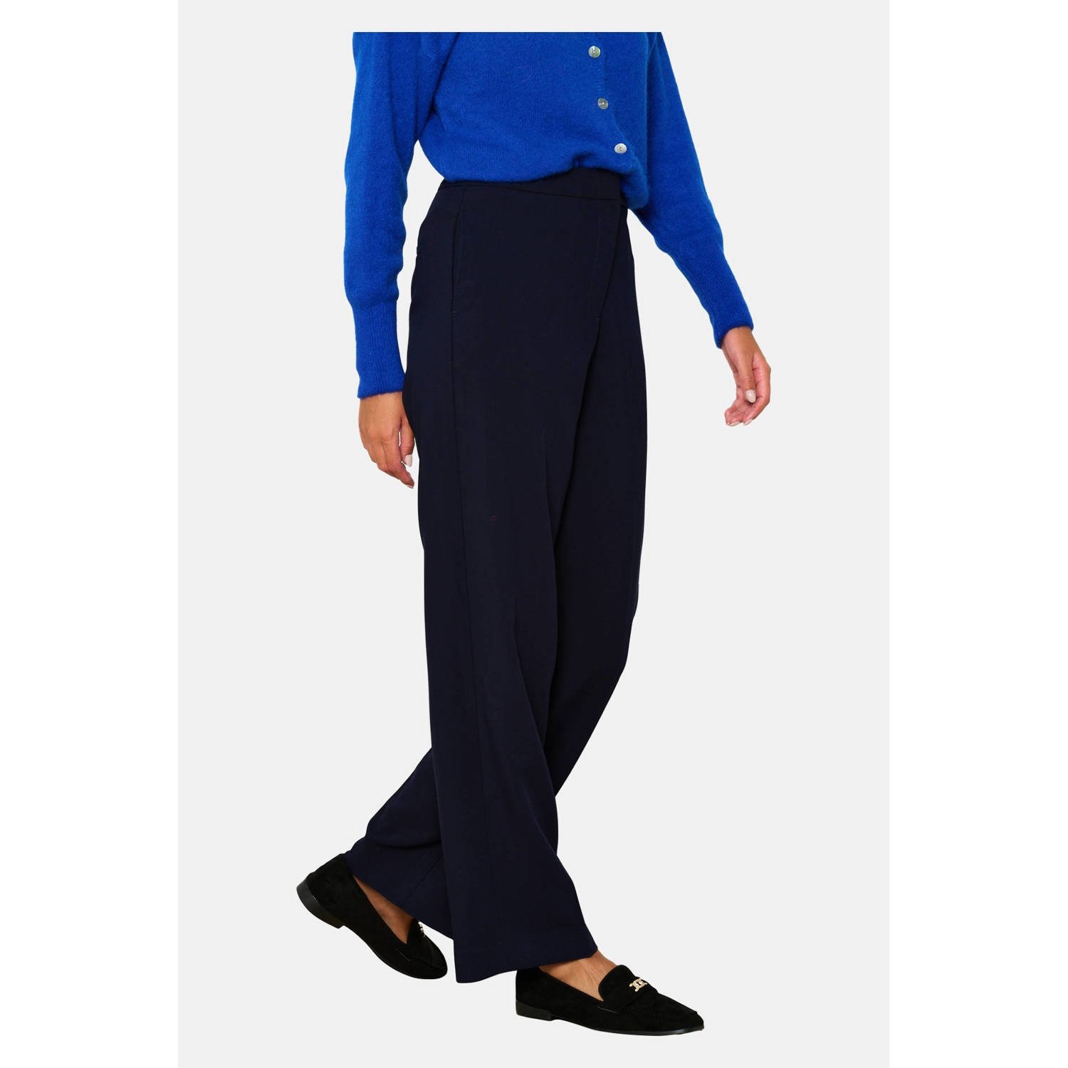 LOLALIZA wide leg broek marine