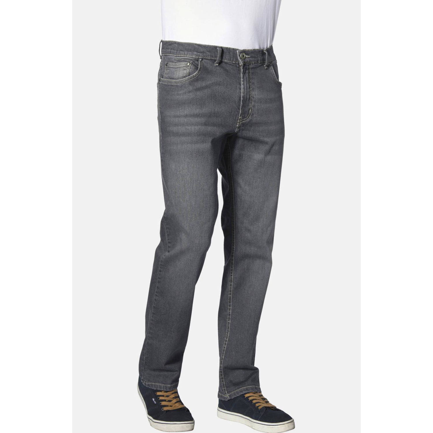 Jan Vanderstorm +FIT Collectie loose fit jeans JOEL Plus Size grijs