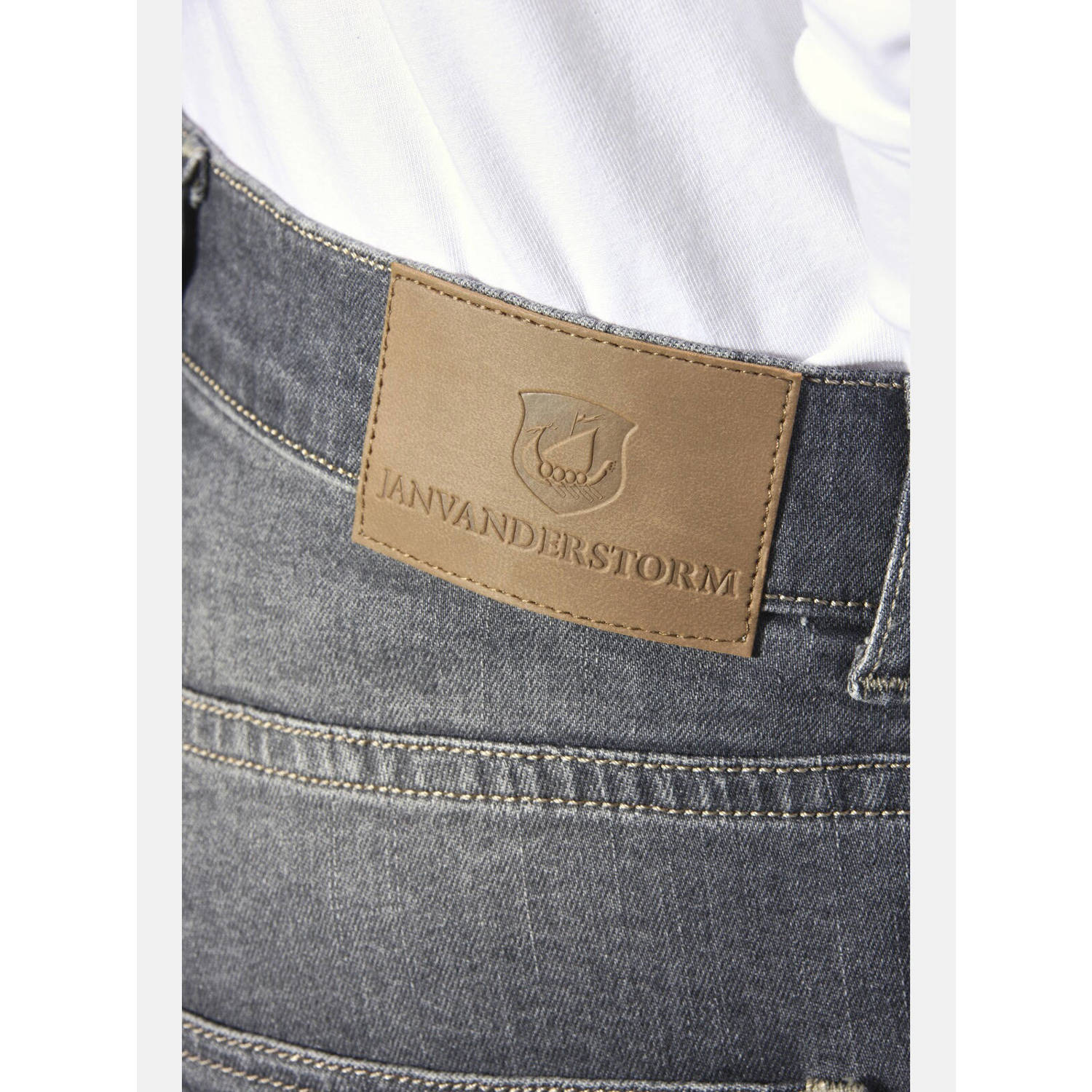 Jan Vanderstorm +FIT Collectie loose fit jeans JOEL Plus Size grijs