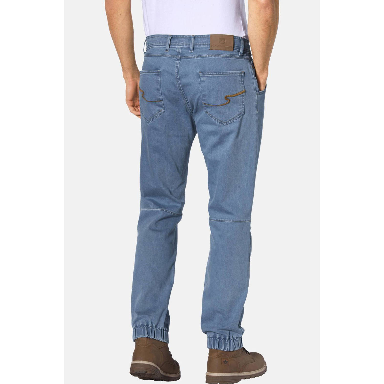 Jan Vanderstorm +FIT Collectie tapered fit jeans HEMAL Plus Size blauw