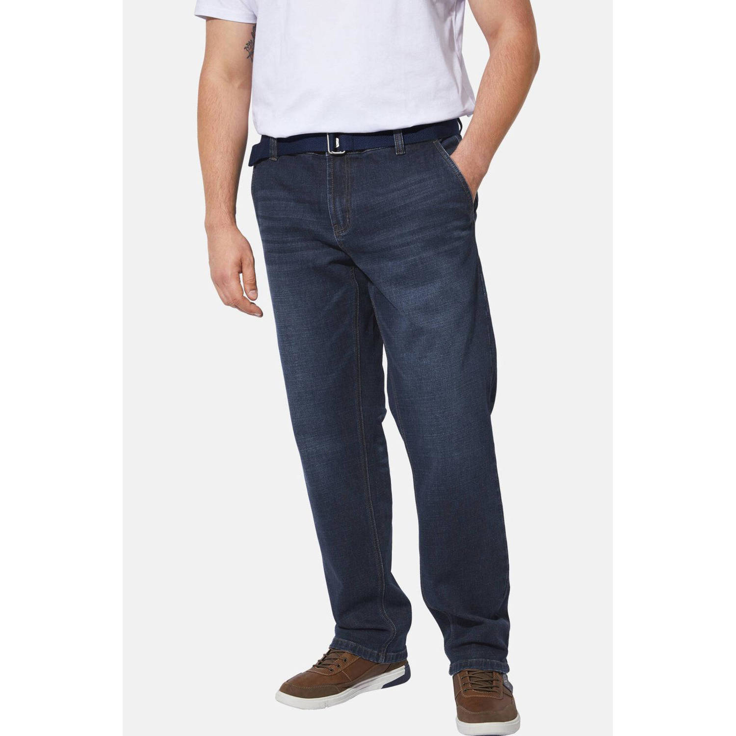 Charles Colby +FIT Collectie loose fit jeans BARON GEORGERTON Plus Size donkerblauw