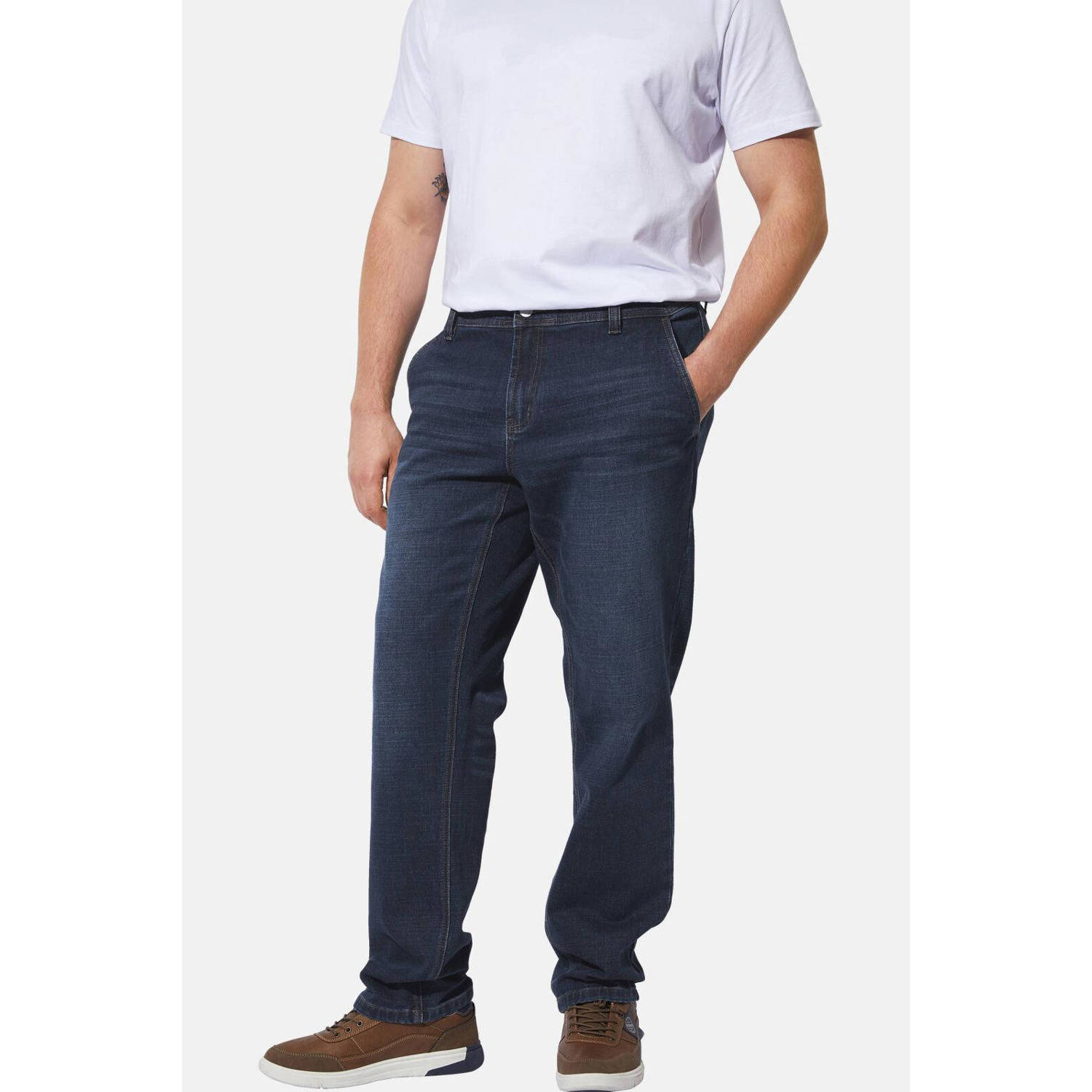 Charles Colby +FIT Collectie loose fit jeans BARON GEORGERTON Plus Size donkerblauw