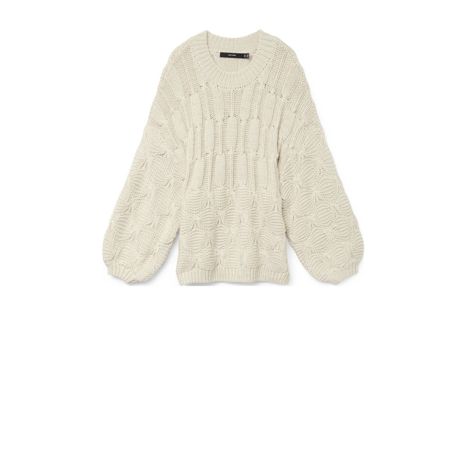 VERO MODA wollen gebreide trui ecru
