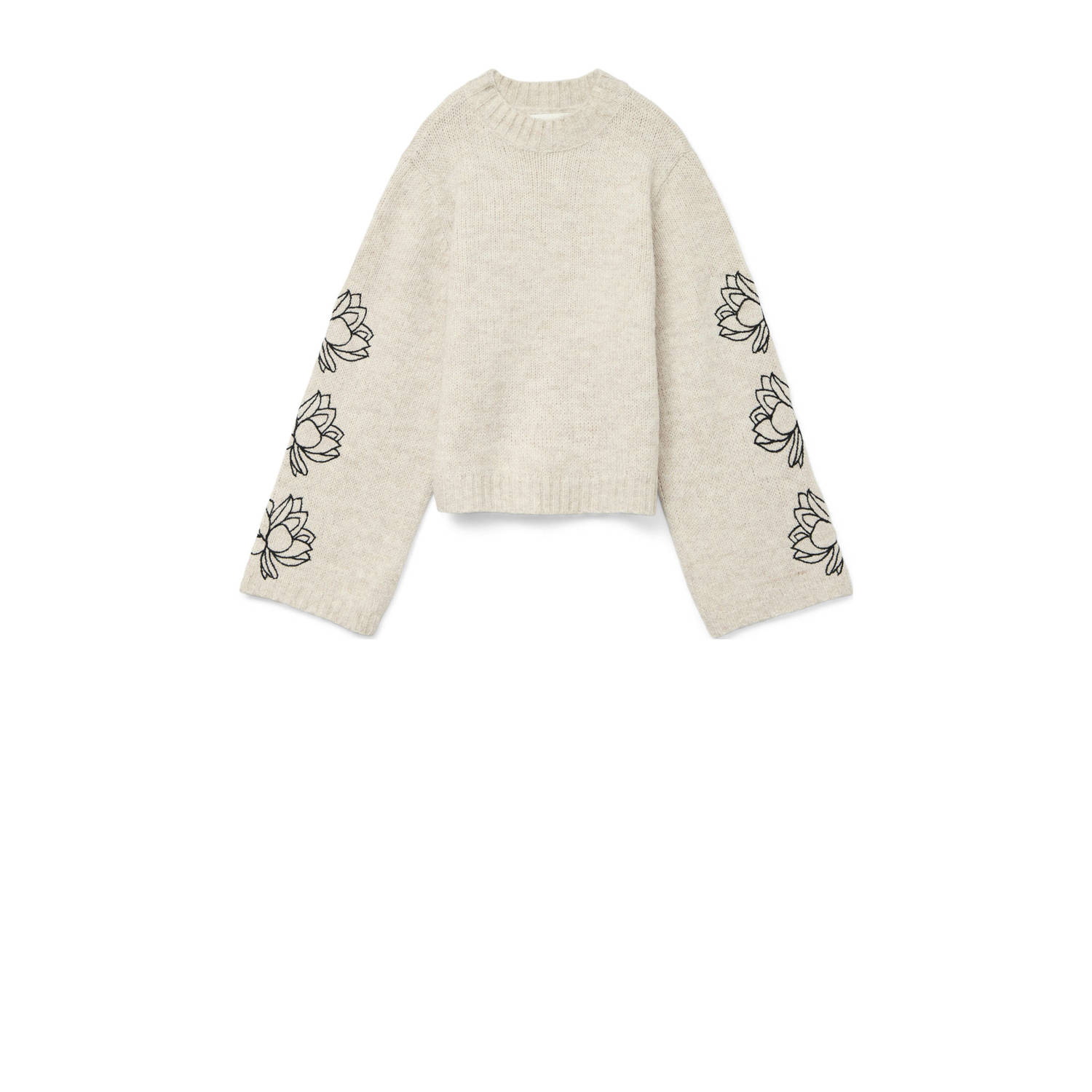 VERO MODA wollen gebreide trui crème
