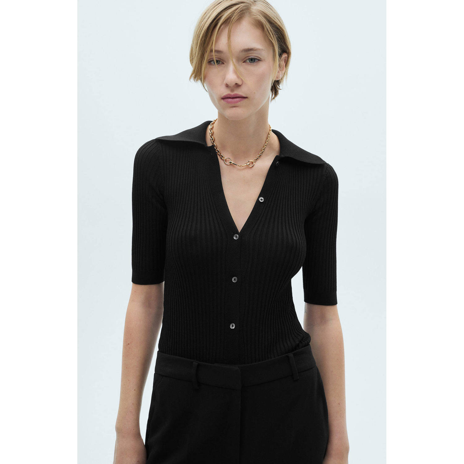 Mango jumpsuit zwart