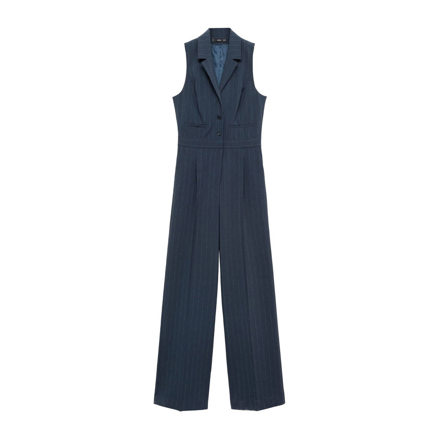 Mango gestreepte jumpsuit marine