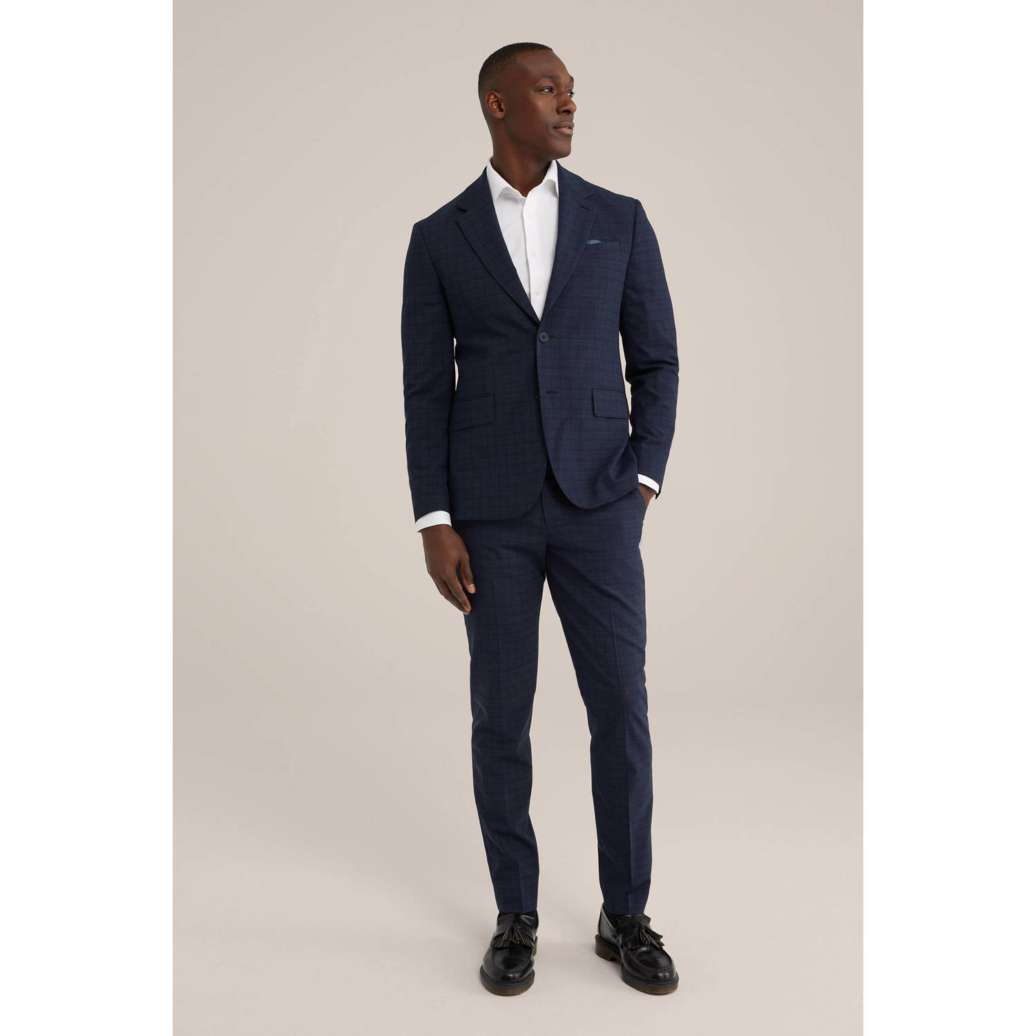 WE Fashion colbert donkerblauw