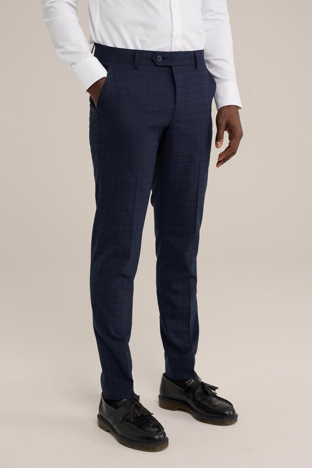 Mango Man geruite slim fit pantalon bruin Mango Man geruite slim fit pantalon bruin