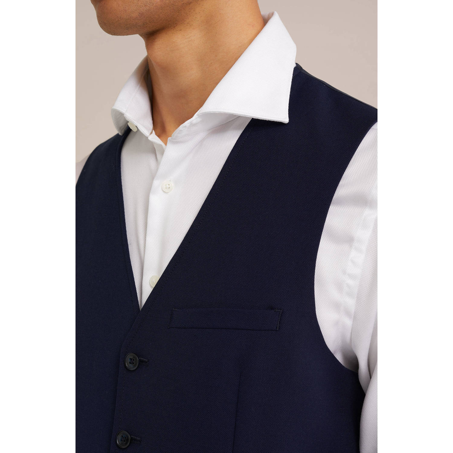 WE Fashion gilet donkerblauw