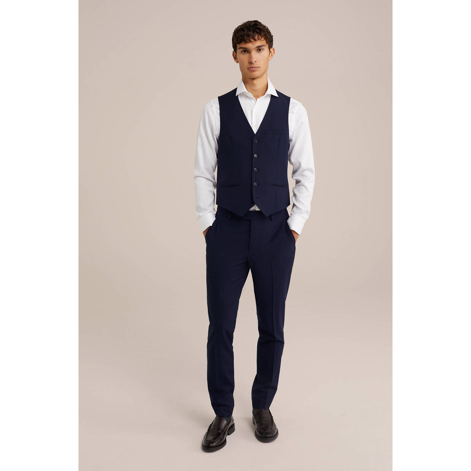 WE Fashion gilet donkerblauw