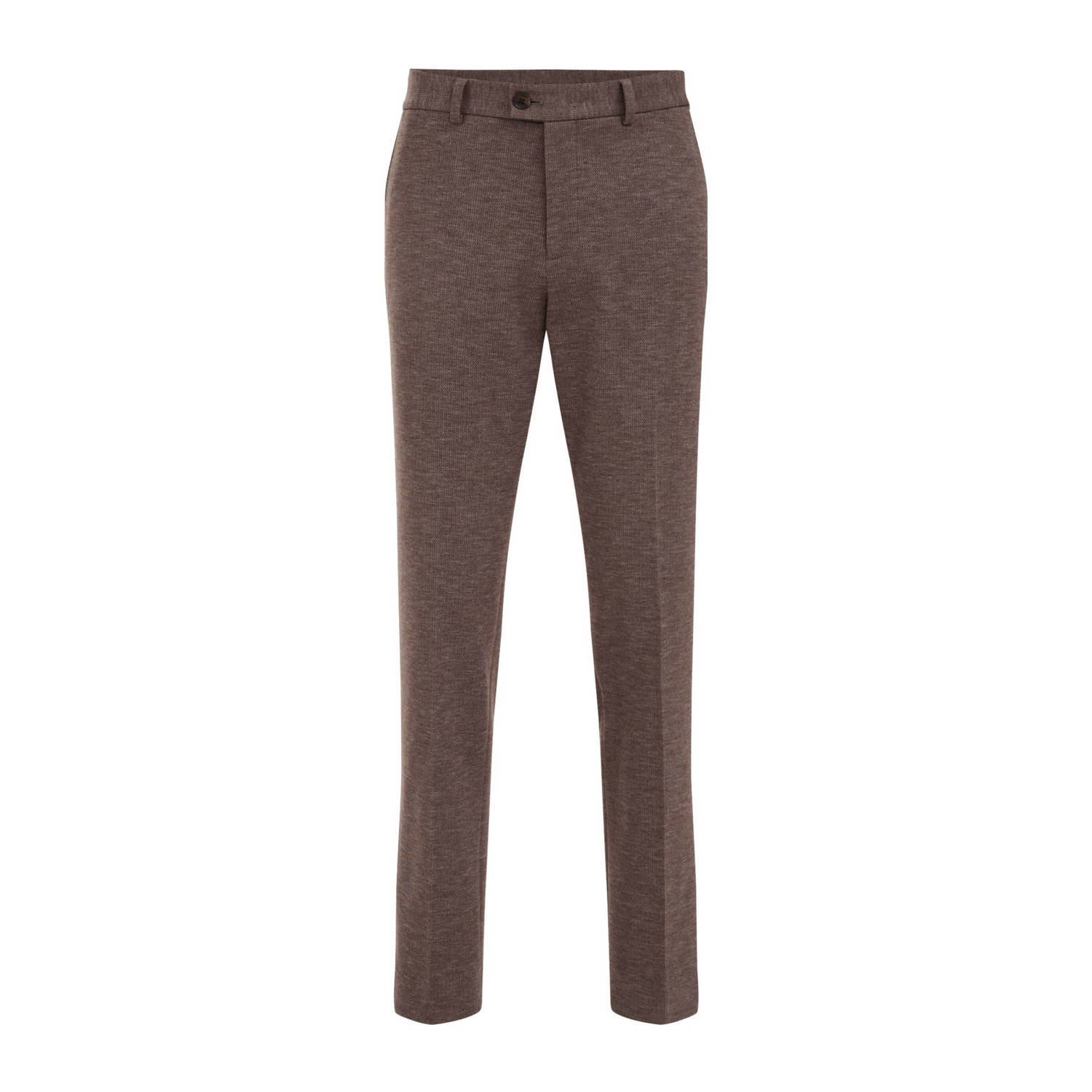 WE Fashion slim pantalon bruin