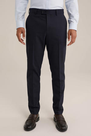 slim pantalon donkerblauw