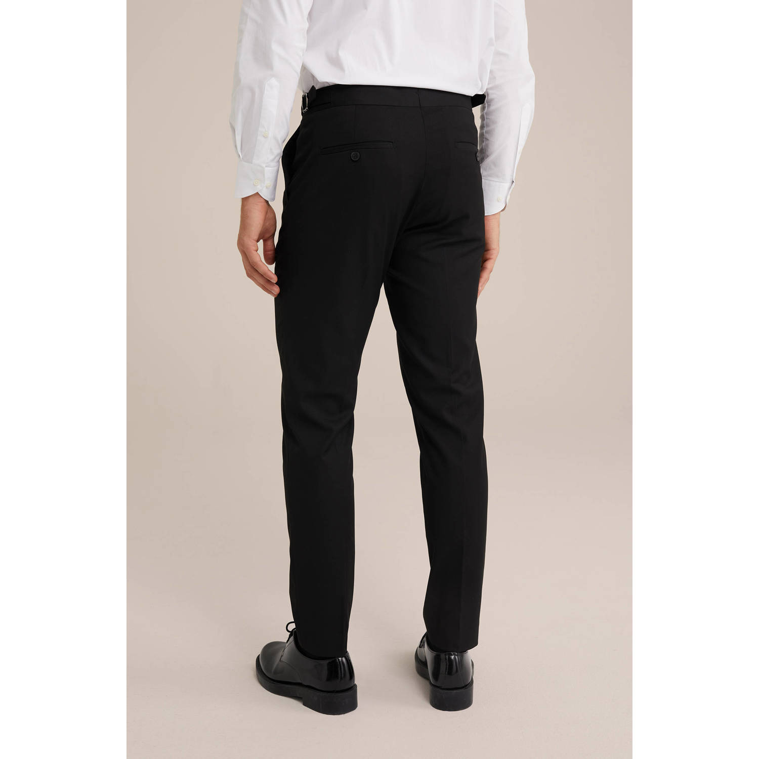 WE Fashion slim pantalon zwart