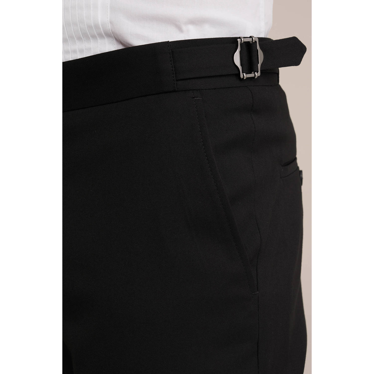 WE Fashion slim pantalon zwart