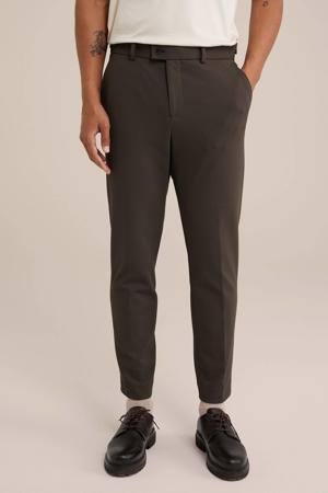 slim pantalon donkerbruin