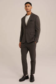 thumbnail: WE Fashion slim pantalon donkerbruin