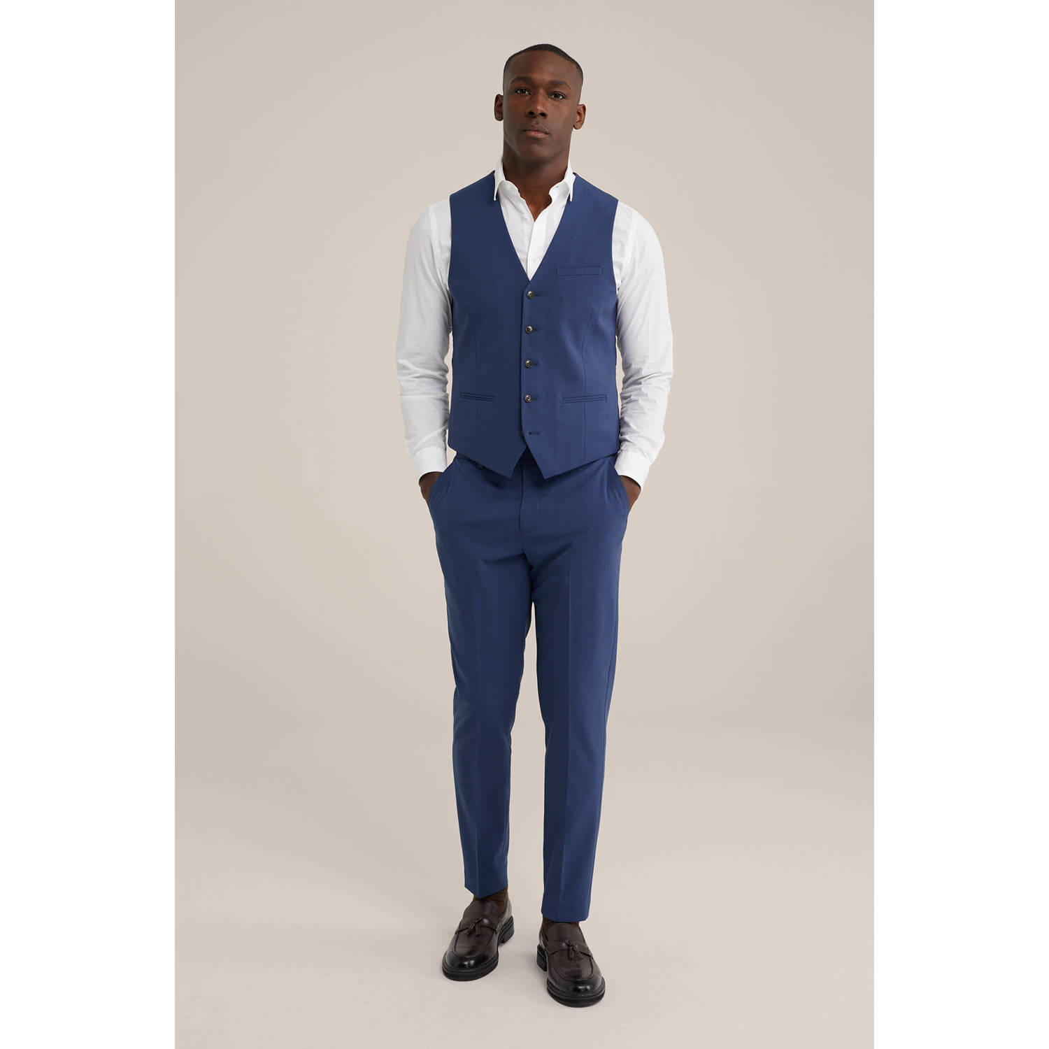 WE Fashion WE Fundamentals gilet blauw