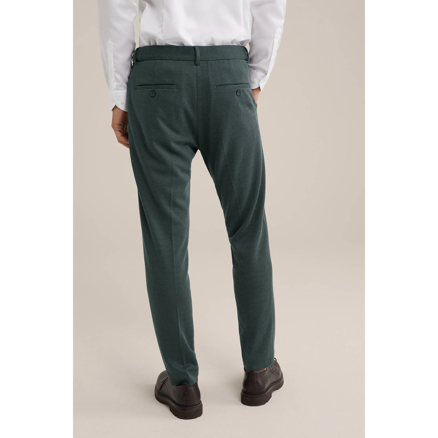 WE Fashion slim pantalon groen