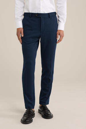 slim pantalon donkerblauw