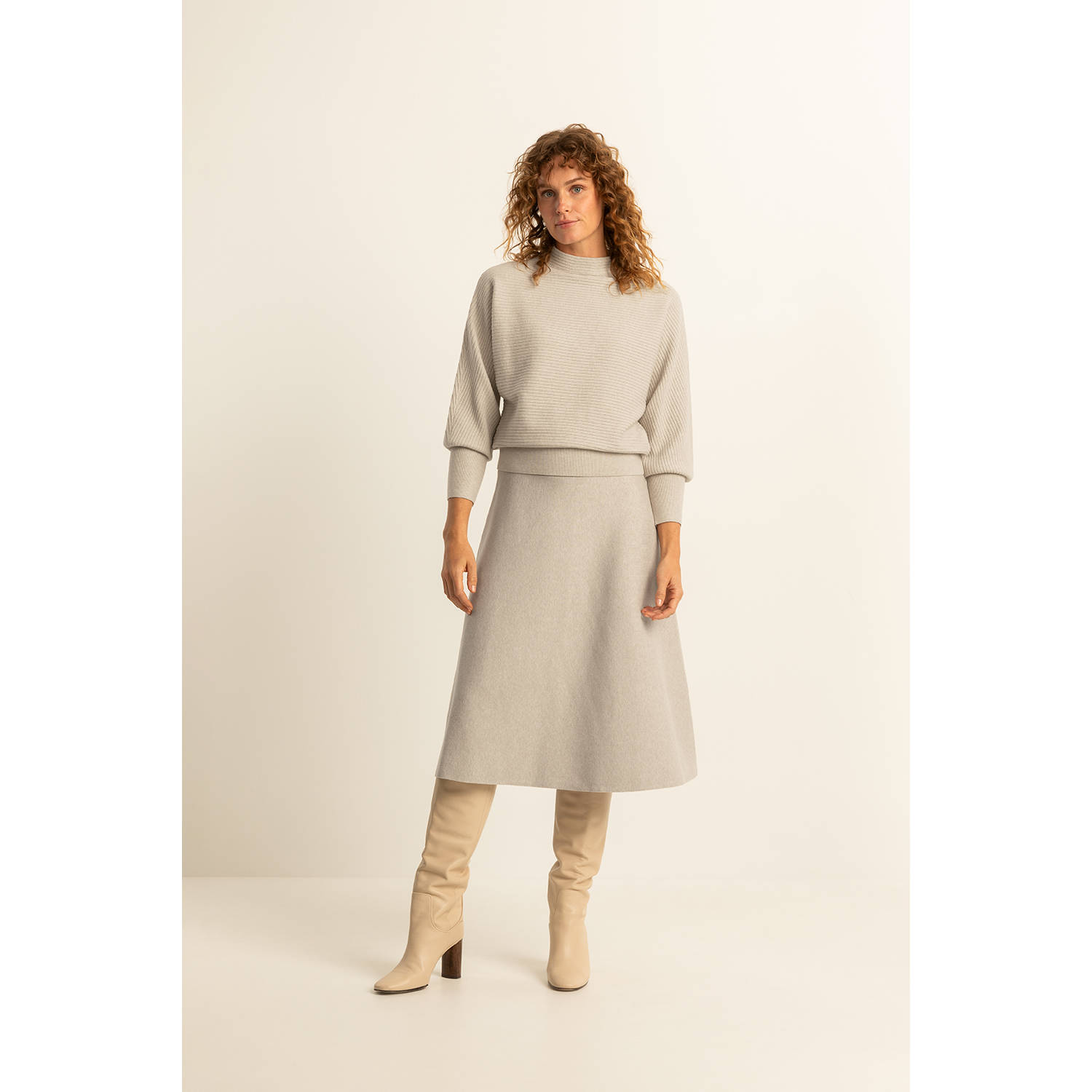 Expresso midi rok ecru