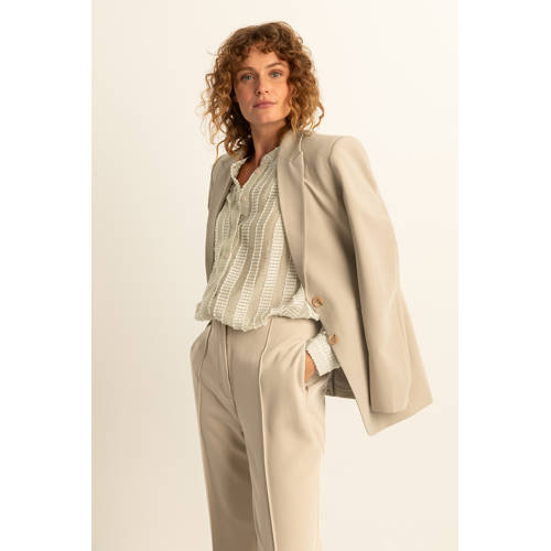 Expresso rechtvallende blazer beige afbeelding