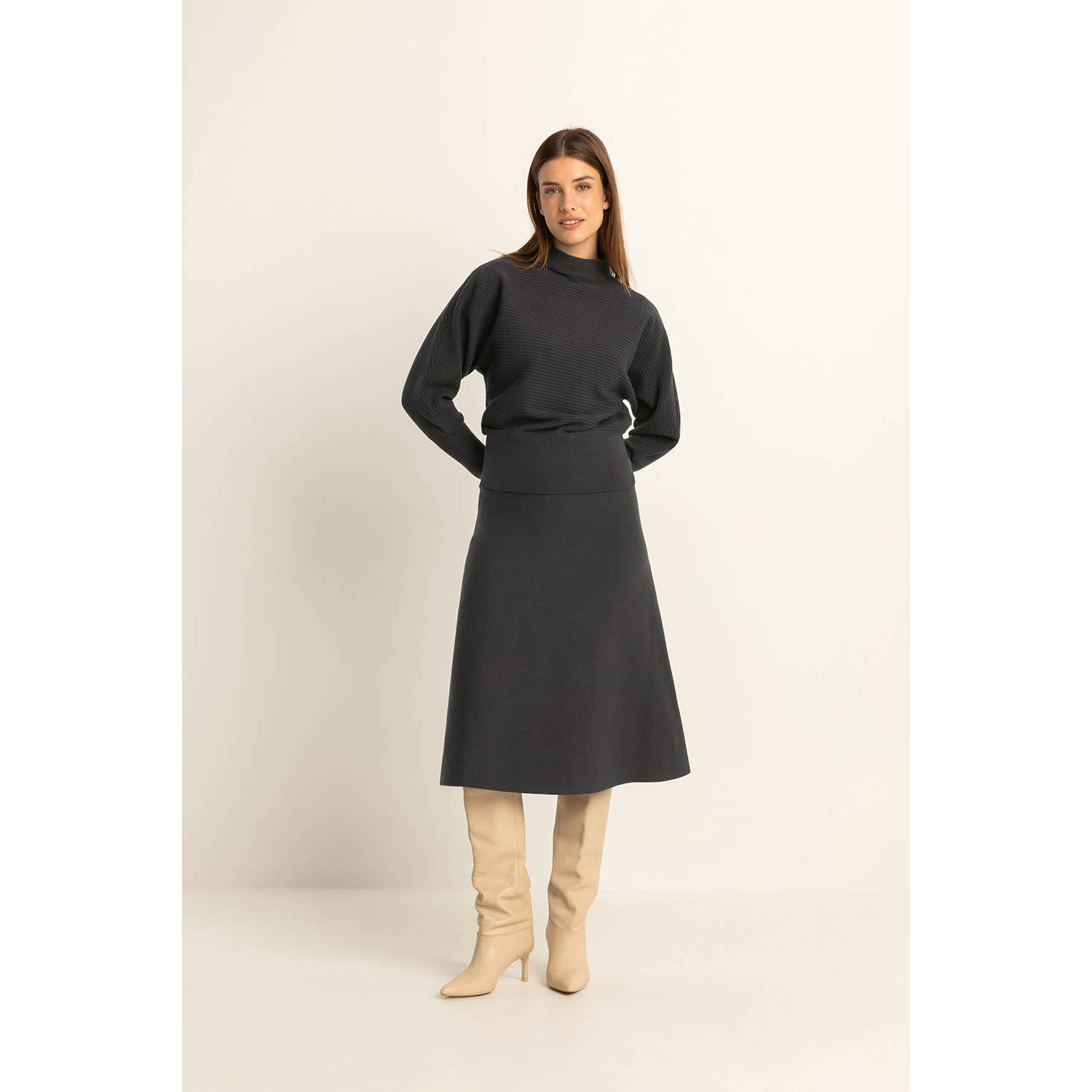 Expresso midi rok zwart