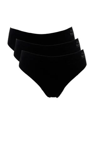 seamless string (set van 3) zwart