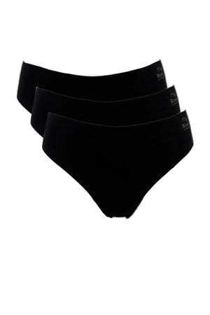 seamless string (set van 3) zwart
